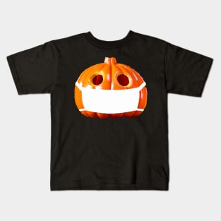 Pumpkins Wears Face Mask Funny Halloween 2021 Kids T-Shirt